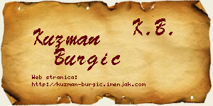 Kuzman Burgić vizit kartica